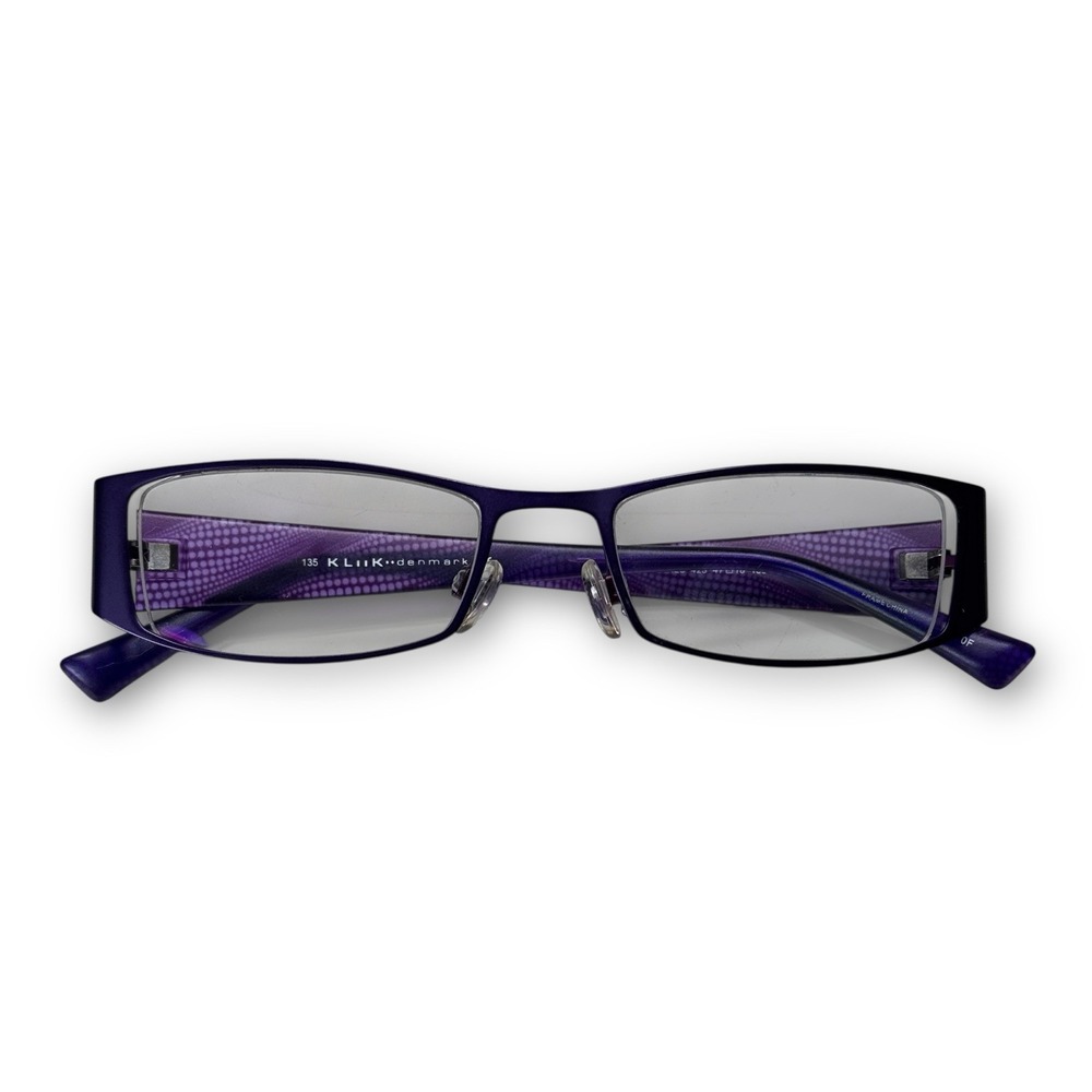 Kliik Denmark 428-423‎ Purple Rectangle Metal 47-18-135 FRAMES ONLY